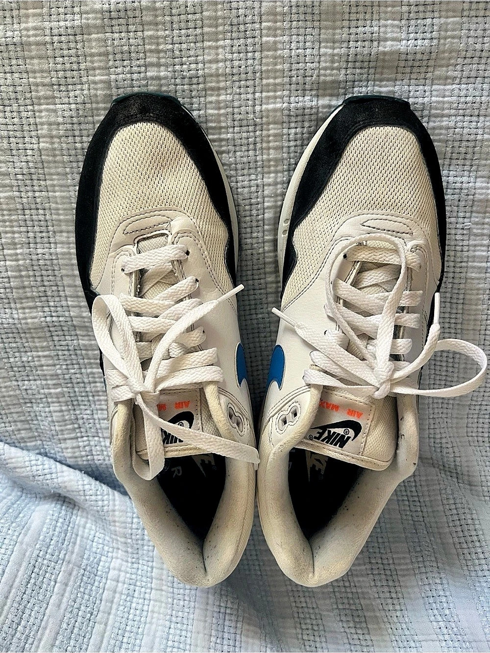 Nike Air Max 1 '86 OG Big Bubble Sneakers White & Blue US 10.5